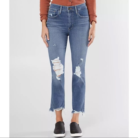 🔥🔥🔥 NWT Levi’s 724 HIGH RISE STRAIGHT CROP JEANS - Picture 3 of 12